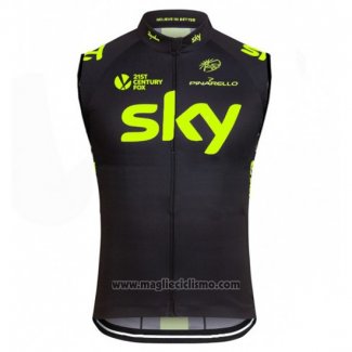 2016 Gilet Antivento Sky Nero e Verde