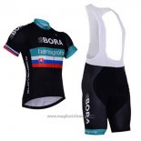 2017 Abbigliamento Ciclismo Bora Hansgrohe Nero Manica Corta e Salopette