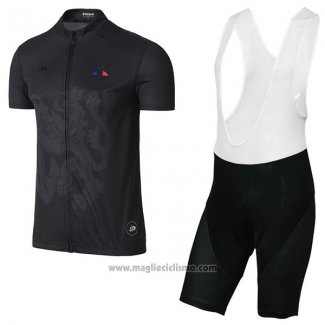 2017 Abbigliamento Ciclismo Tour de France Nero Manica Corta e Salopette