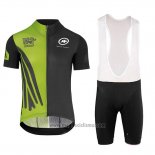 2018 Abbigliamento Ciclismo Assos SS.Capeepicxc Verde Manica Corta e Salopette