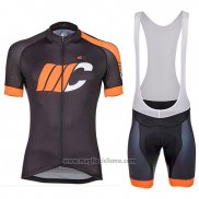 2018 Abbigliamento Ciclismo Cipollini Easy Nero e Arancione Manica Corta e Salopette