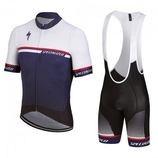 2018 Abbigliamento Ciclismo Specialized Bianco Viola Manica Corta e Salopette