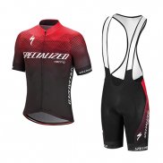 2018 Abbigliamento Ciclismo Specialized Rosso Nero Bianco Manica Corta e Salopette(1)