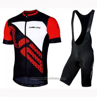 2019 Abbigliamento Ciclismo Nalini Volata 2.0 Nero Rosso Manica Corta e Salopette