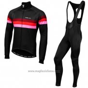 2019 Abbigliamento Ciclismo Nalini Warm 2.0 Nero Rosso Manica Lunga e Salopette