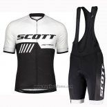 2019 Abbigliamento Ciclismo Scott Nero Bianco Manica Corta e Salopette