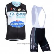 2019 Gilet Antivento Quick Step Floors Nero Bianco