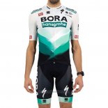 2021 Abbigliamento Ciclismo Bora-Hansgrone Bianco Verde Manica Corta e Salopette