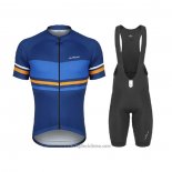 2021 Abbigliamento Ciclismo De Marchi Blu Manica Corta e Salopette