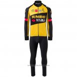 2021 Abbigliamento Ciclismo Jumbo Visma Nero Giallo Manica Lunga e Salopette