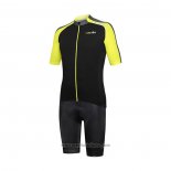 2021 Abbigliamento Ciclismo RH+ Grigio Giallo Manica Corta e Salopette