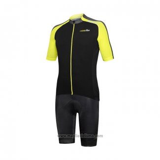 2021 Abbigliamento Ciclismo RH+ Grigio Giallo Manica Corta e Salopette