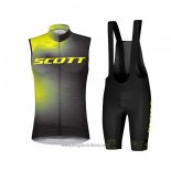 2021 Gilet Antivento Scott Nero Giallo Manica Corta e Salopette