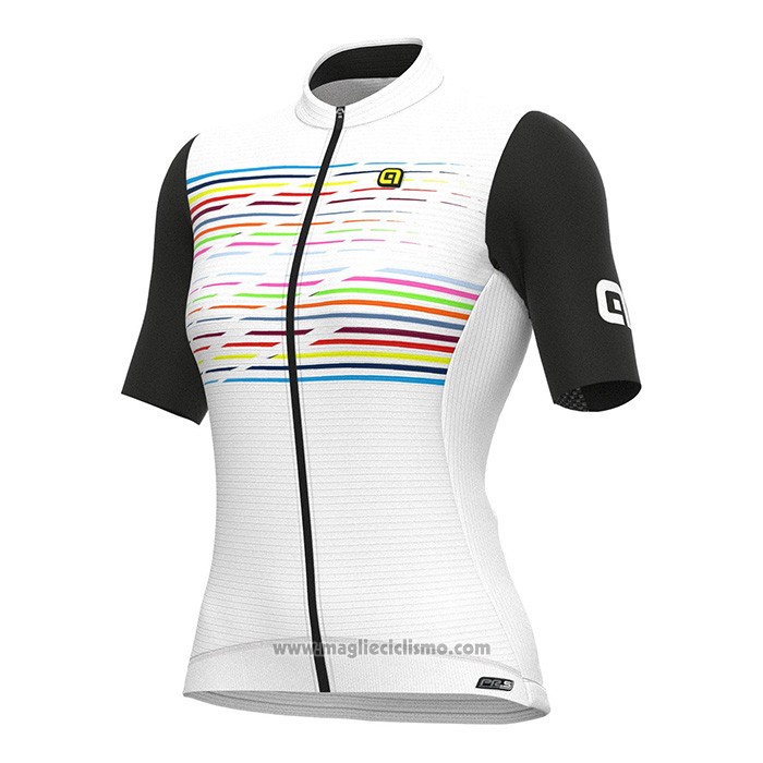 2022 Abbigliamento Ciclismo Donne ALE Rosa Bianco Manica Corta e Salopette