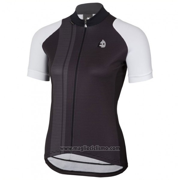 2017 Abbigliamento Ciclismo Donne Etxeondo Neo Nero e Bianco Manica Corta e Salopette
