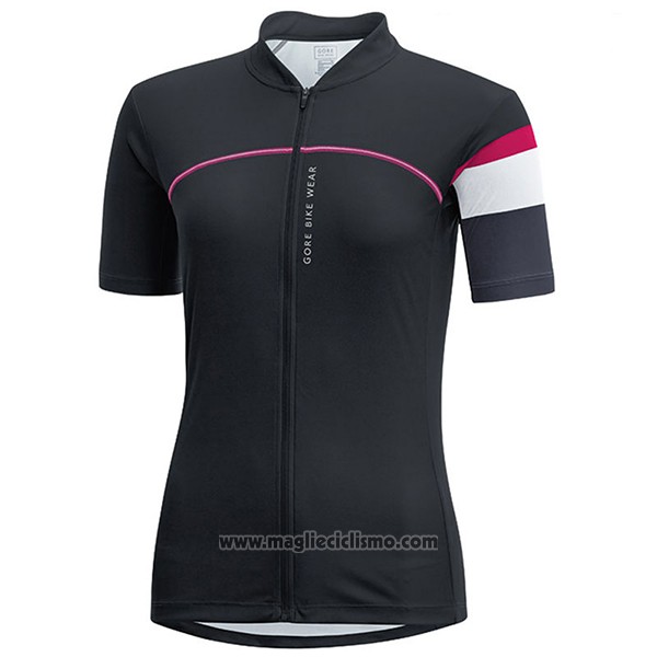 2017 Abbigliamento Ciclismo Donne Gore Bike Wear Nero Manica Corta e Salopette