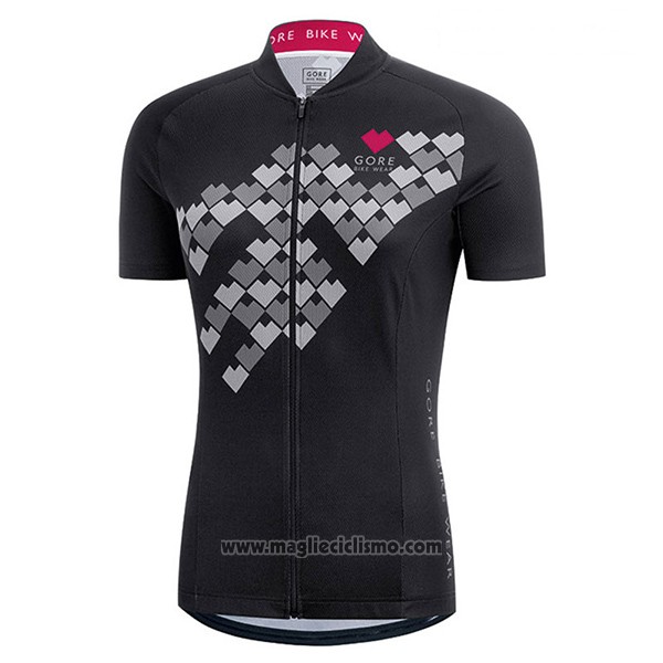 2017 Abbigliamento Ciclismo Donne Gore Element Digi Nero Manica Corta e Salopette