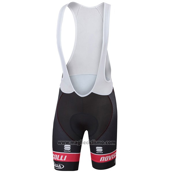 2017 Abbigliamento Ciclismo Donne Nove Colli Nero e Rosso Manica Corta e Salopette