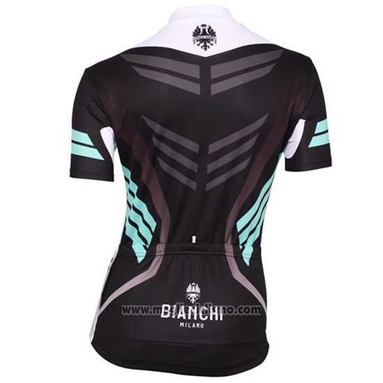2016 Abbigliamento Ciclismo Donne Bianchi Nero Manica Corta e Salopette