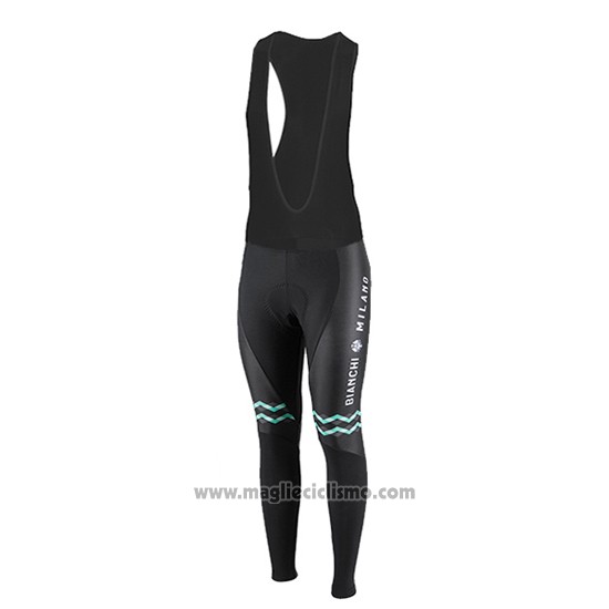 2016 Abbigliamento Ciclismo Donne Bianchi Nero e Verde Manica Lunga e Salopette