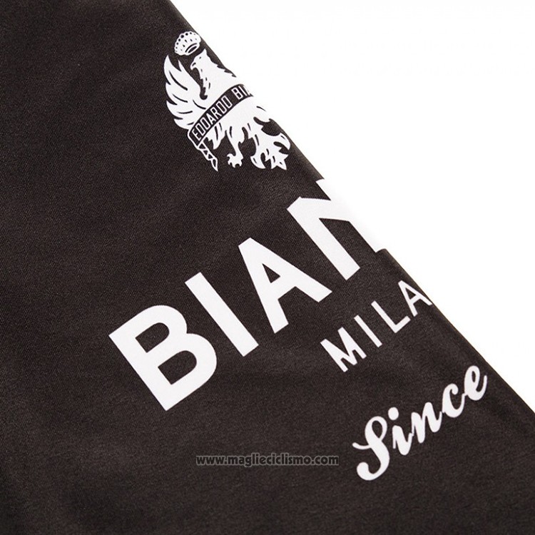 2018 Abbigliamento Ciclismo Bianchi Nero e Blu Manica Lunga e Salopette