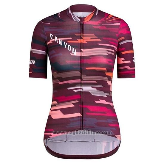 2019 Abbigliamento Ciclismo Donne Canyon Rosso Manica Corta e Salopette