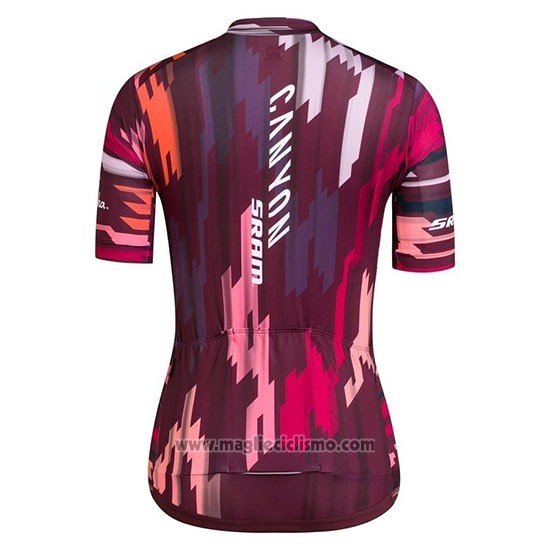 2019 Abbigliamento Ciclismo Donne Canyon Rosso Manica Corta e Salopette
