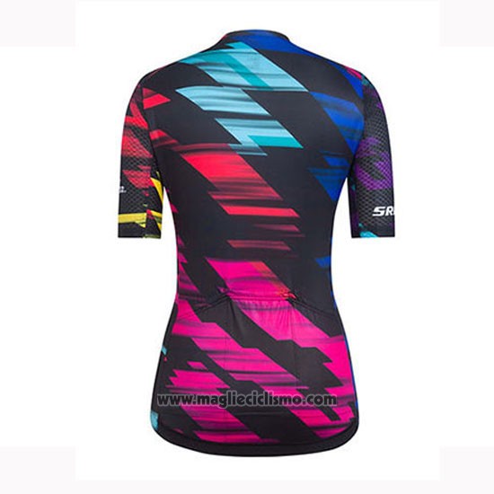 2019 Abbigliamento Ciclismo Donne Canyon Sram Nero Rosso Manica Corta e Salopette