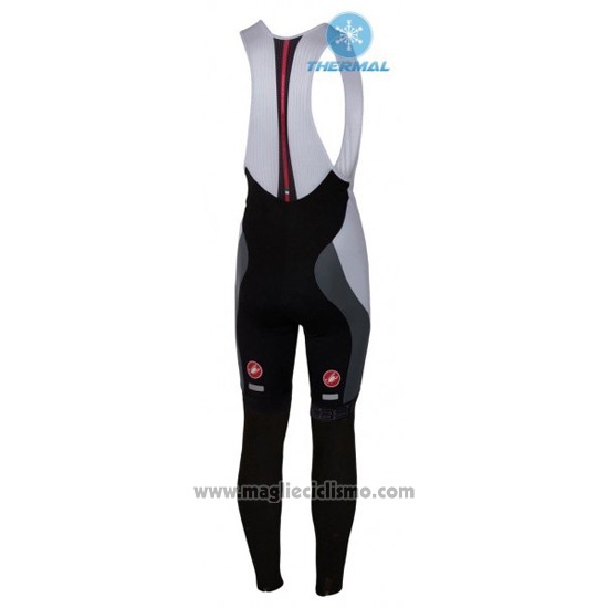 2016 Abbigliamento Ciclismo Donne Castelli Bianco e Rosso Manica Lunga e Salopette
