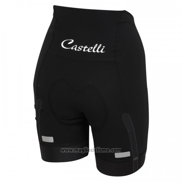 2017 Abbigliamento Ciclismo Donne Castelli Azzurro Manica Corta e Salopette