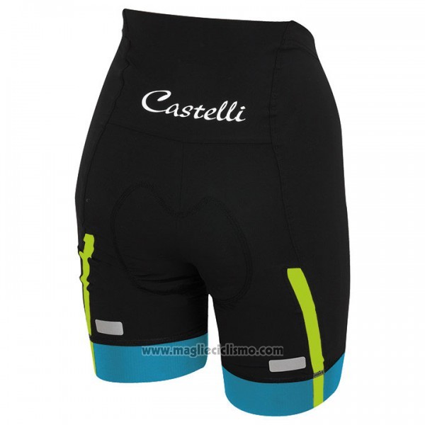 2017 Abbigliamento Ciclismo Donne Castelli Celeste Manica Corta e Salopette