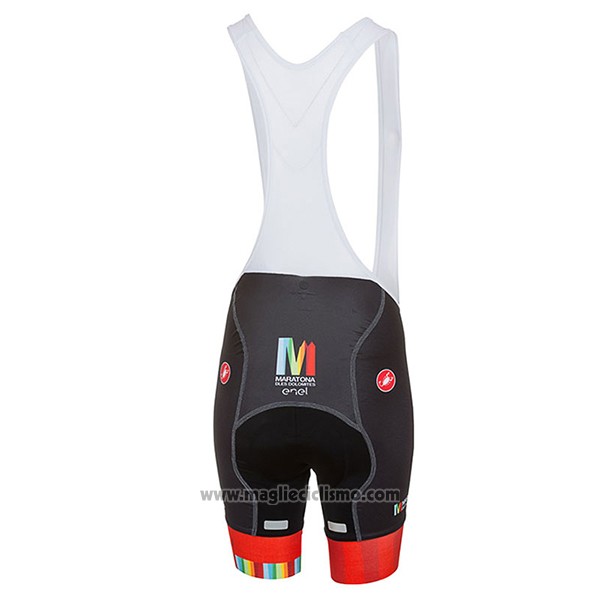 2017 Abbigliamento Ciclismo Donne Castelli Maratona Rosso e Bianco Manica Corta e Salopette