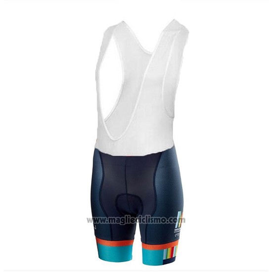 2018 Abbigliamento Ciclismo Donne Castelli Maratona Dles Dolomites-Enel Blu Arancione Manica Corta e Salopette