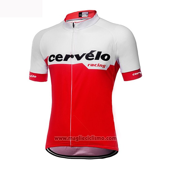 2019 Abbigliamento Ciclismo Donne Cervelo Bianco Rosso Manica Corta e Salopette