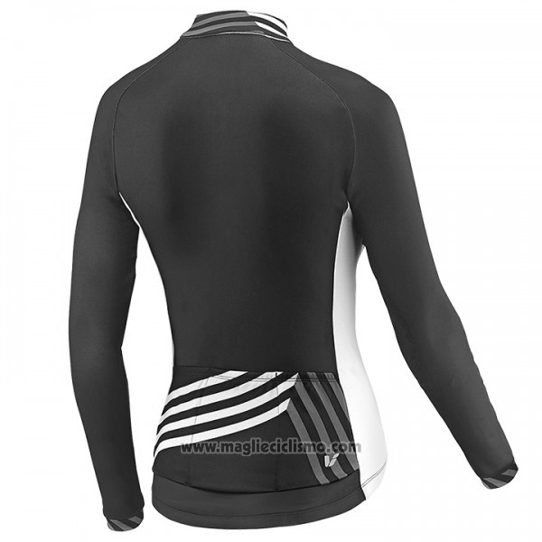 2017 Abbigliamento Ciclismo Donne Liv Nero e Bianco Manica Lunga e Salopette