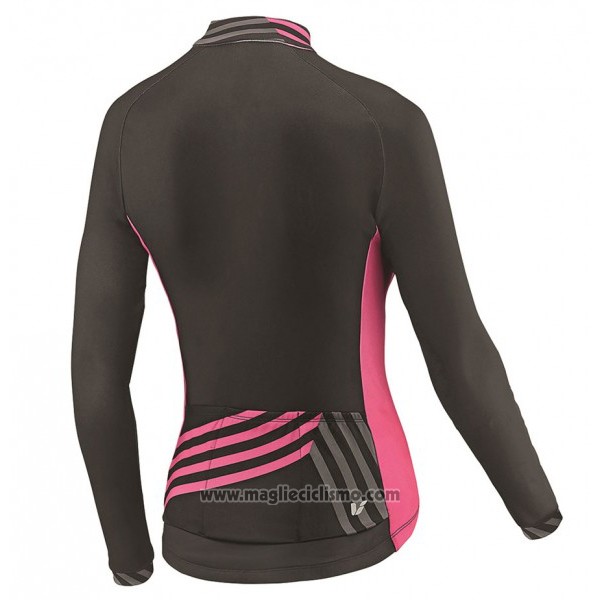 2017 Abbigliamento Ciclismo Donne Liv Nero e Rosso Manica Lunga e Salopette