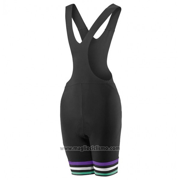 2017 Abbigliamento Ciclismo Donne Liv Zebra Nero Manica Corta e Salopette