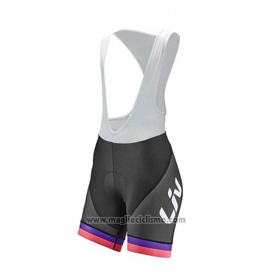 2019 Abbigliamento Ciclismo Donne Liv Nero Fuxia Manica Corta e Salopette