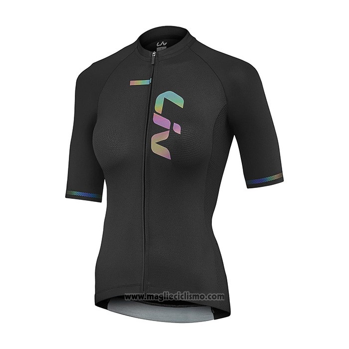 2021 Abbigliamento Ciclismo Donne Liv Nero Manica Corta e Salopette