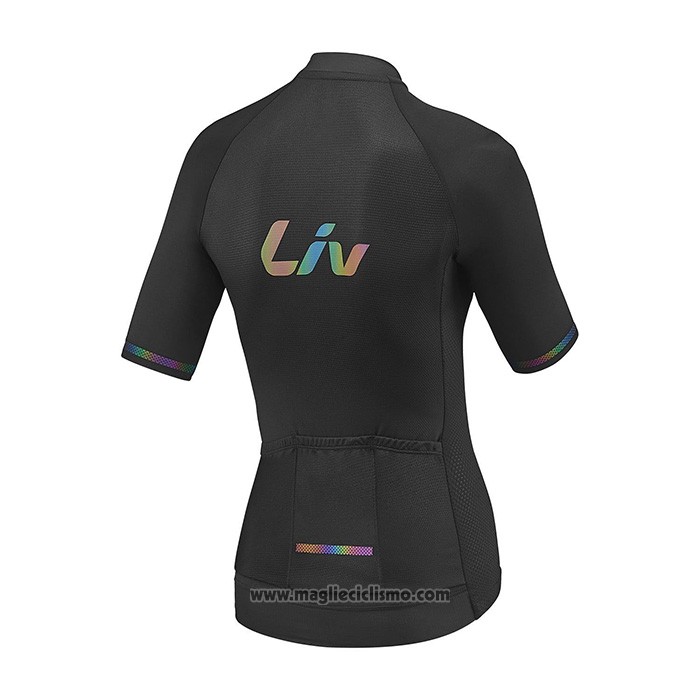 2021 Abbigliamento Ciclismo Donne Liv Nero Manica Corta e Salopette