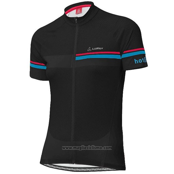2020 Abbigliamento Ciclismo Donne Loffler Rosa Blu Nero Manica Corta e Salopette