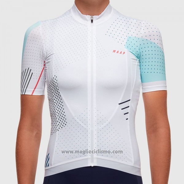 2017 Abbigliamento Ciclismo Donne Maap Bianco Manica Corta e Salopette