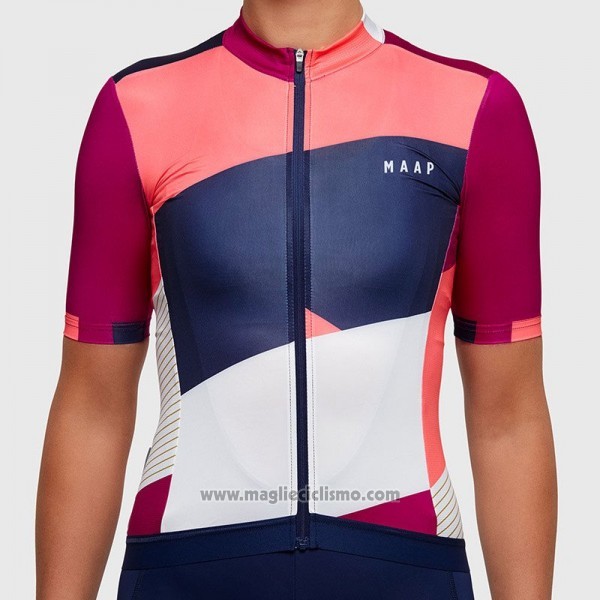 2017 Abbigliamento Ciclismo Donne Maap Bianco e Rosa Manica Corta e Salopette