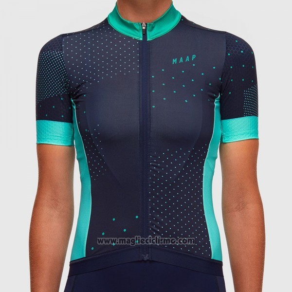 2017 Abbigliamento Ciclismo Donne Maap Nero Manica Corta e Salopette