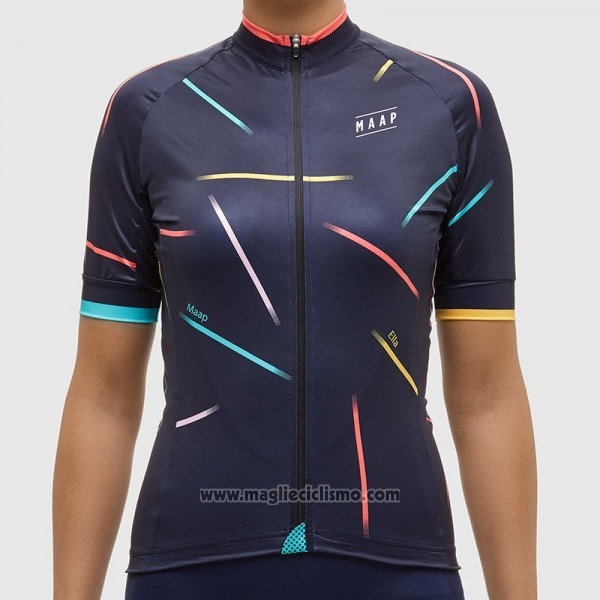 2017 Abbigliamento Ciclismo Donne Maap X Ella Nero Manica Corta e Salopette