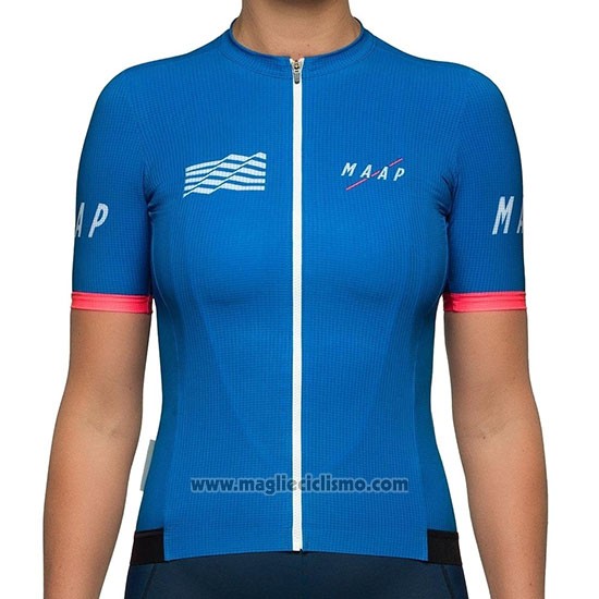 2019 Abbigliamento Ciclismo Donne Maap Blu Manica Corta e Salopette