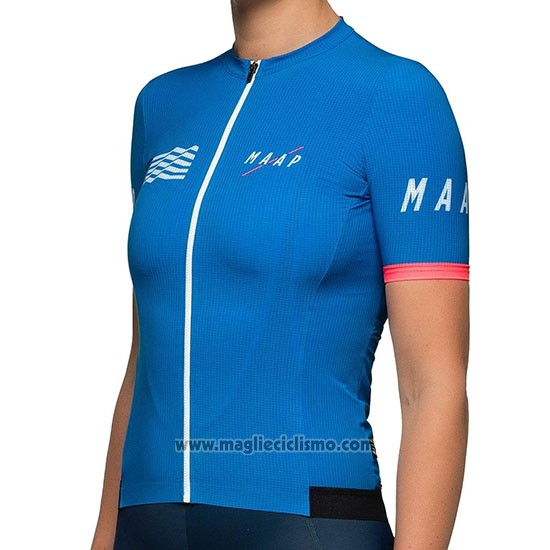 2019 Abbigliamento Ciclismo Donne Maap Blu Manica Corta e Salopette