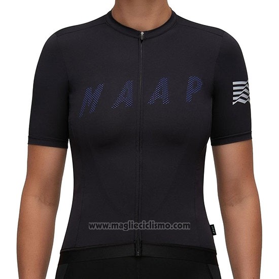 2019 Abbigliamento Ciclismo Donne Maap Escape Nero Manica Corta e Salopette