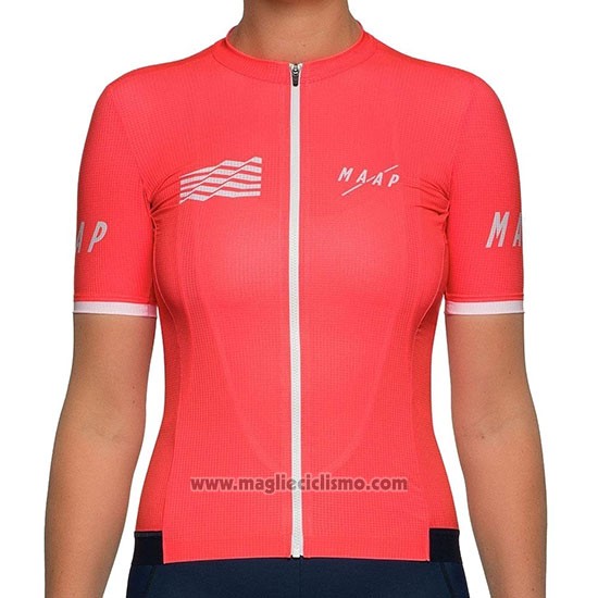 2019 Abbigliamento Ciclismo Donne Maap Rosso Manica Corta e Salopette