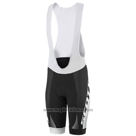 2016 Abbigliamento Ciclismo Donne Scott Nero e Bianco Manica Corta e Salopette